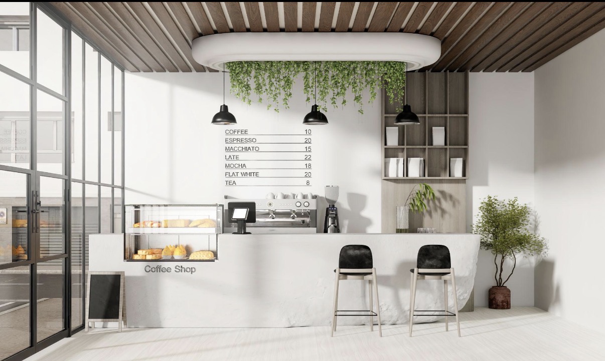 Desain cafe modern kualitas lux