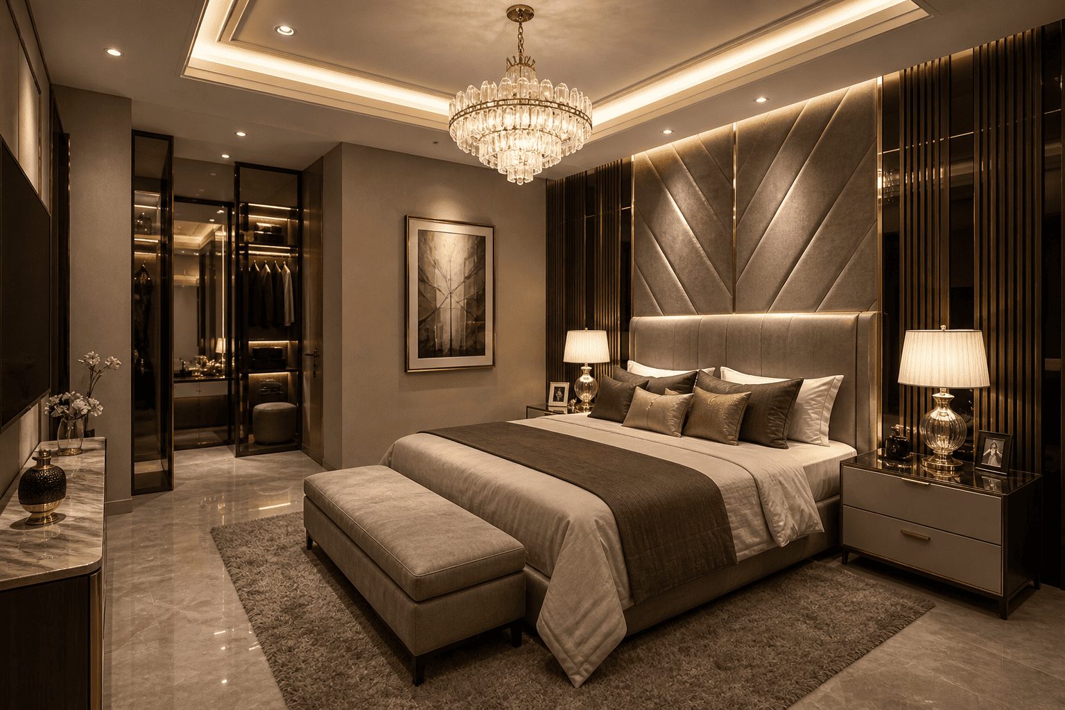 Jasa Interior Kamar Tidur Modern Mewah